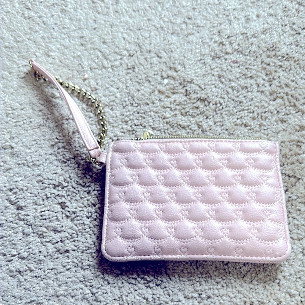 Betsy Johnson Pink Quilted Wristlet